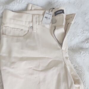 Express Women's High Rise Cream Jeans